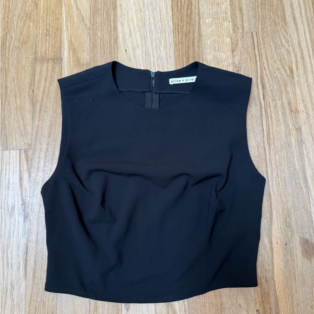 Alice + Olivia Elegant Black Tank Top
